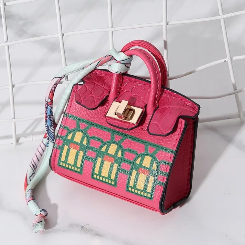 Dark Pink Mini Handbag (Bag Charm)